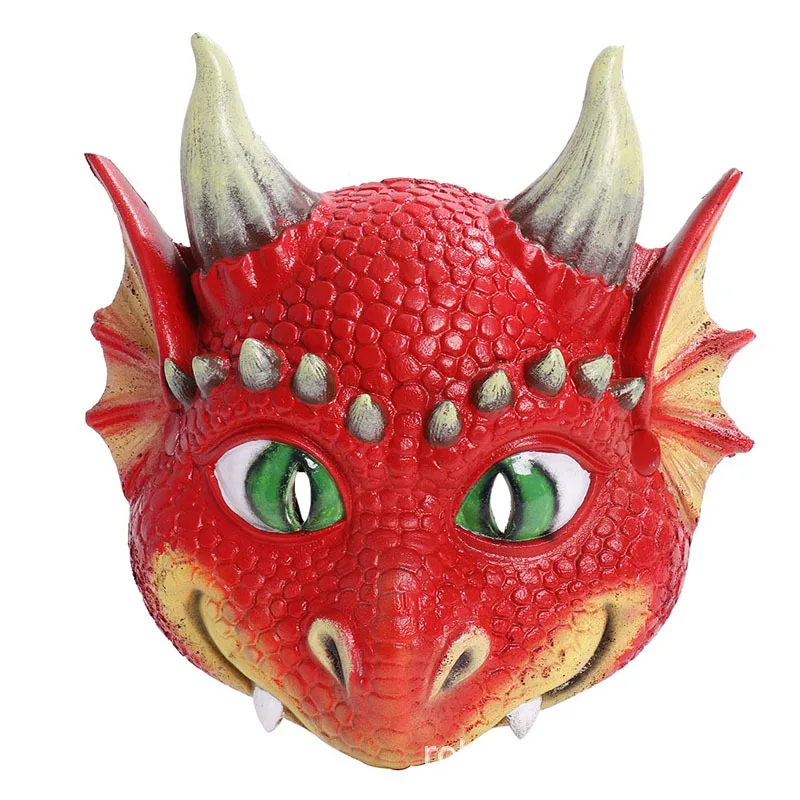 Soft Eva Colorful Children Anime Dragon Mask Halloween Fancy Dress Kids Party Mask