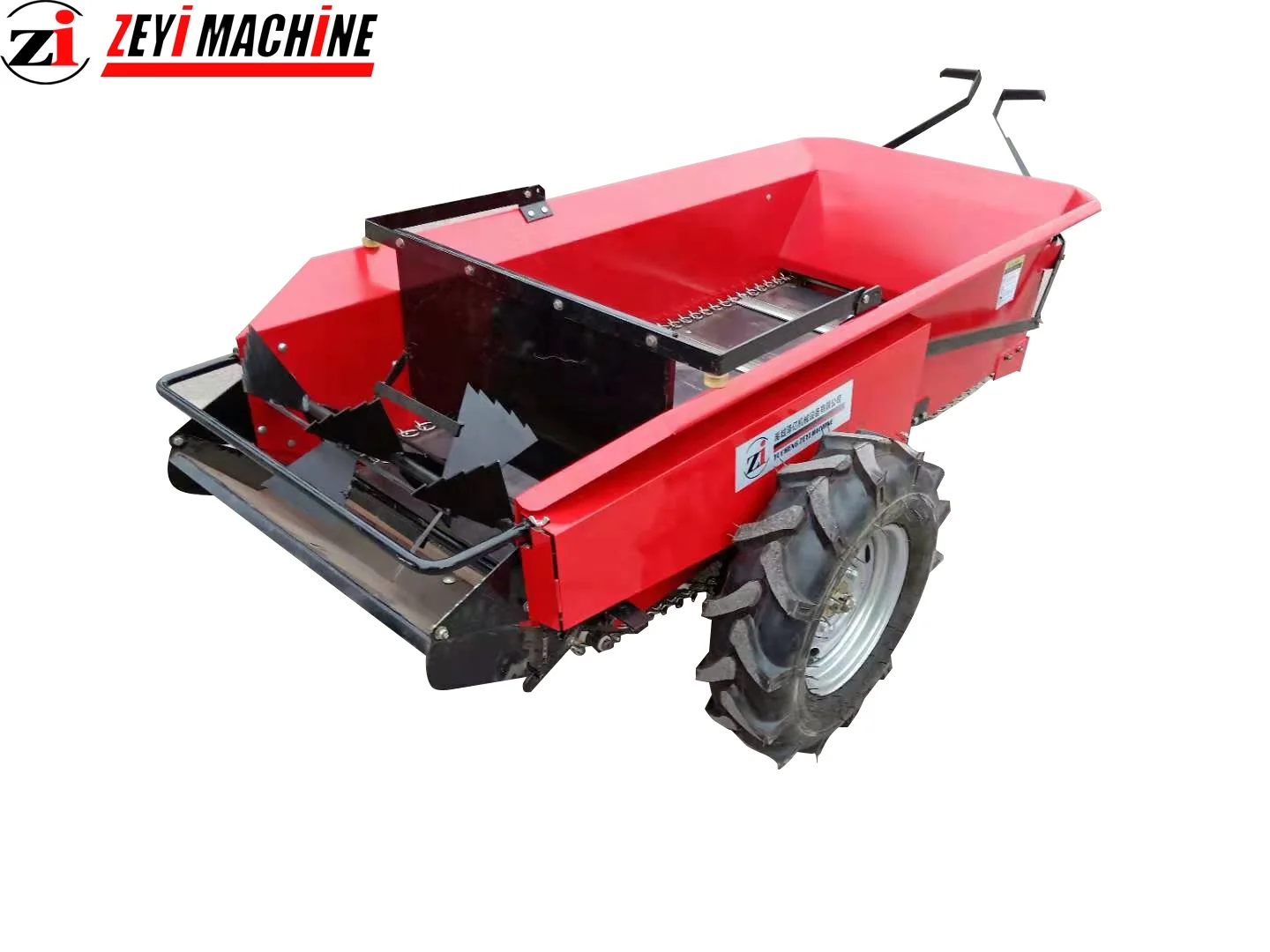 Small farm manure throwing truck hanging ATV