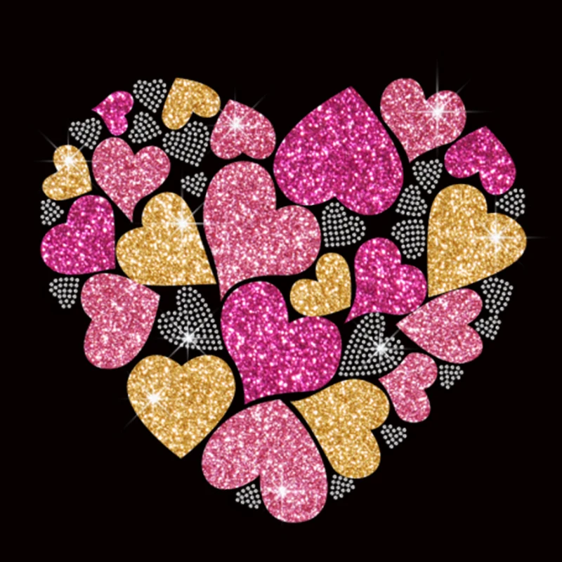 Custom hot fix garment glitter transfers wholesale