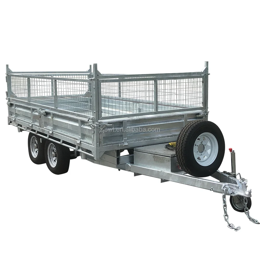 12x7  flatbed  tipping trailer