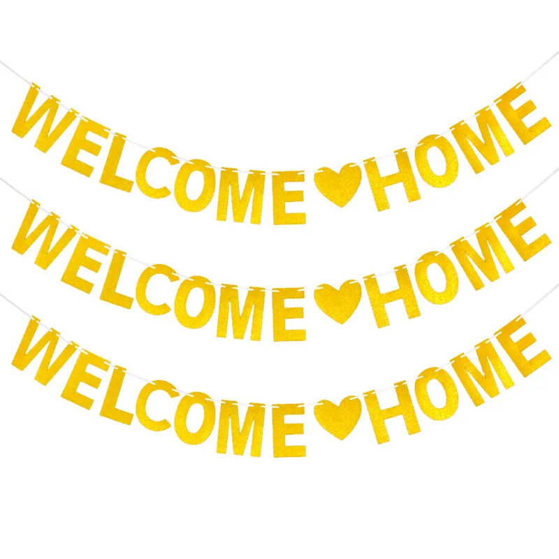 Student Soldier Vacation Holiday Family Party Decoration Background Welcome Home Hanging Letters Banner Photo Booth Props Sign