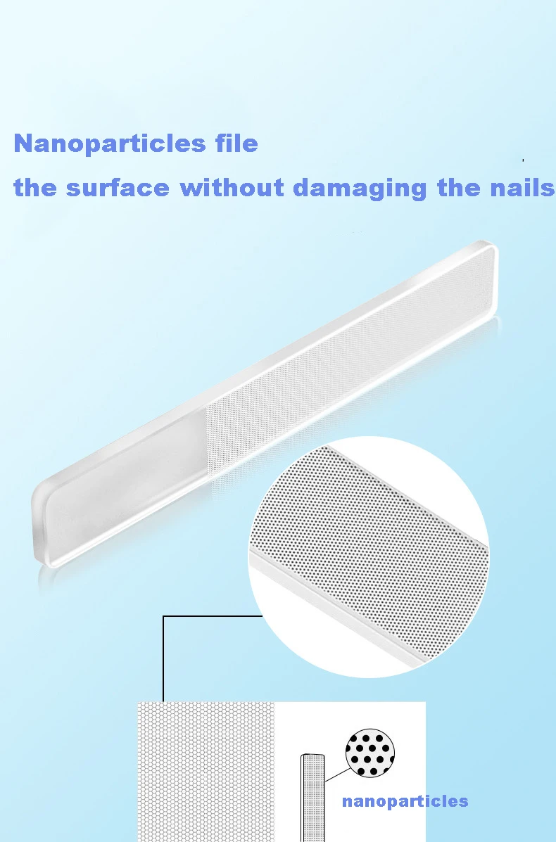 SAIYII Manicure Tools Nano Glass Nail File Tweezers Nail Care Set