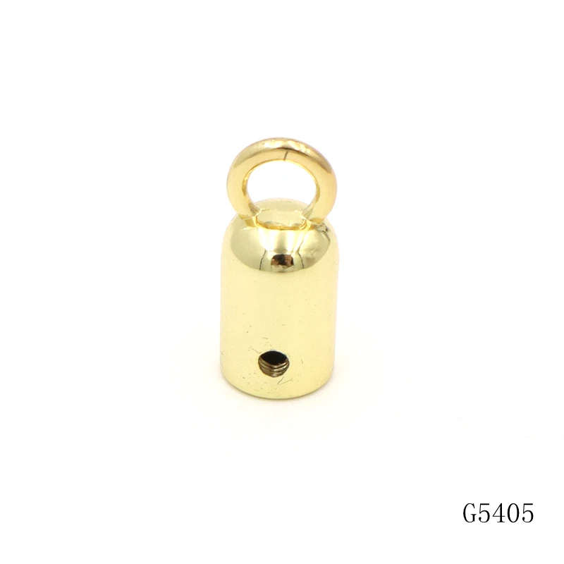 Handbag Hardware Manufacture Small Metal Stoppers Leather Cord End Capcule End With Tassel