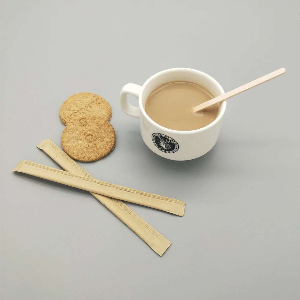 Biodegradable Coffee Cutlery Coffe Stirrer Wooden Spoons For Mixing