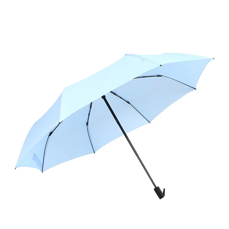 Advertising promotional umbrella china umbrella factory 3 fold 23inches colorful manual three fold umbrella with logo