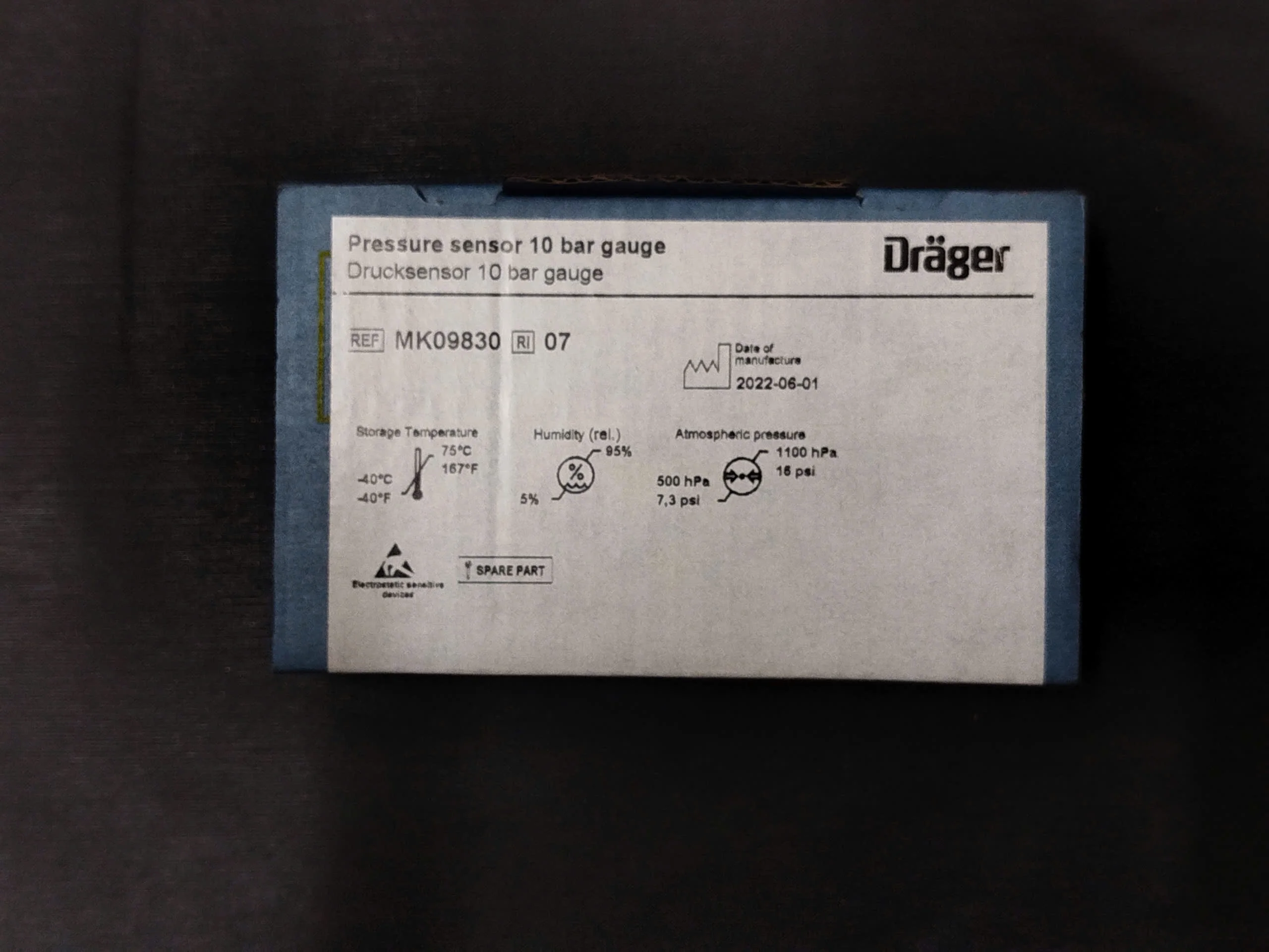 MK09829 DIFFERENTIAL PRESSURE SENSOR 140MBAR