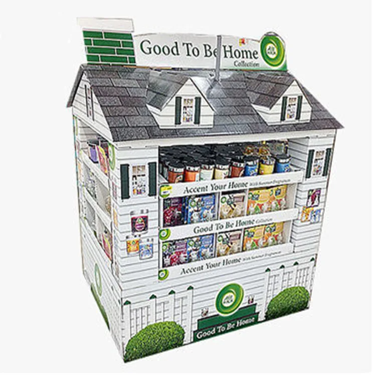 garden advertising pop up pos point sale Paper clothes Shelves unit stand racks cardboard display manufacturer