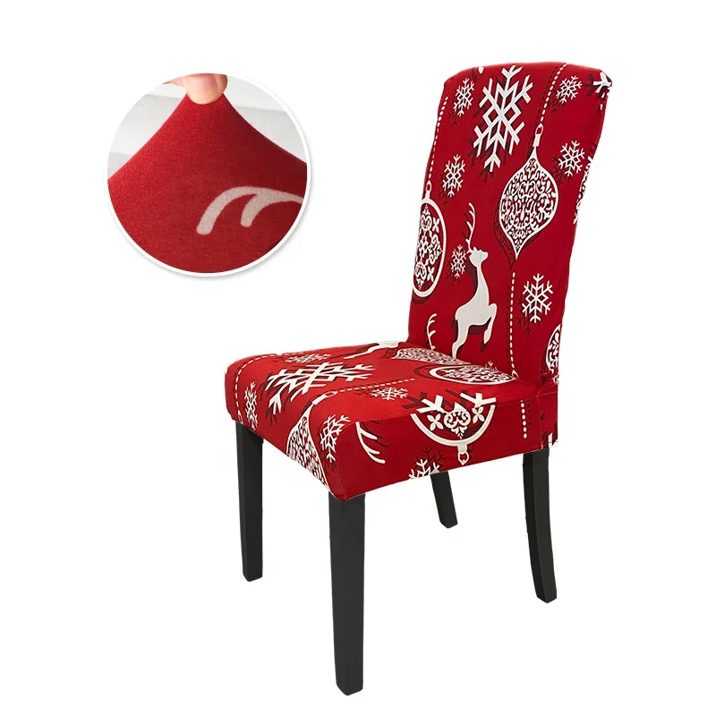 Недорогие супер мягкие эластичные чехлы на стулья с принтом для столовой, отеля, офиса