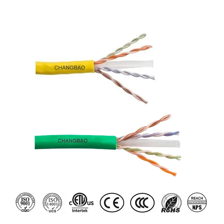 CHANGBAO cat6 plenum 1000ft rated twisted pair cat6 cmp UTP communication cable for networking