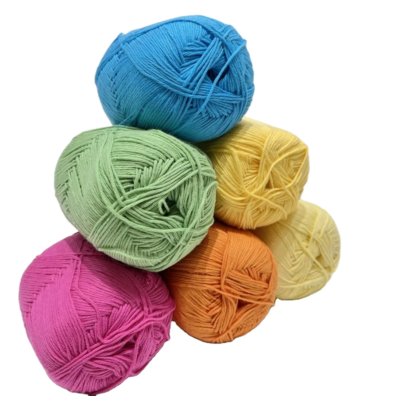 Best Seller 4ply 5ply Premium Milk Cotton Crochet Knitting Yarns 50g 100g Crochet Mercerized  Baby Yarn