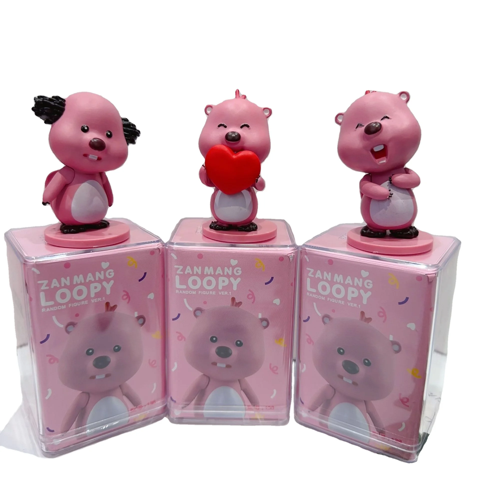 LINDA Little Beaver Doll Blind Box Doll Jewelry Cute Ruby Ring Blind Guess Box Doll Gift Tabletop Jewelry