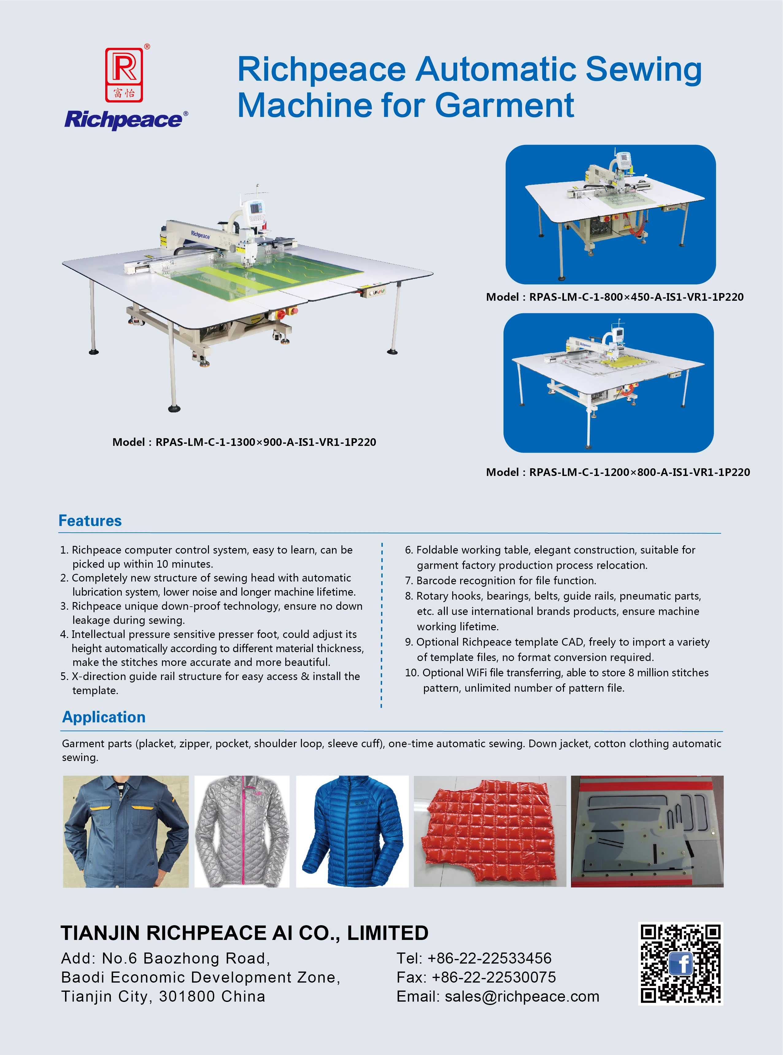Richpeace Automatic Sewing Machine for Garment