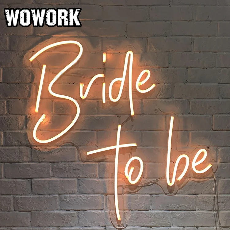 WOWORK High quality custom advertisement wholesale birthday party supplies rgbw acrylic neon light for event decoration