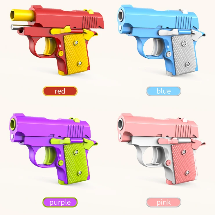 Mini 1911 Gravity Sensor Automatic Reinstall Carrot Water Gun Knife Pressure Reducing Plastic Pistol Toy