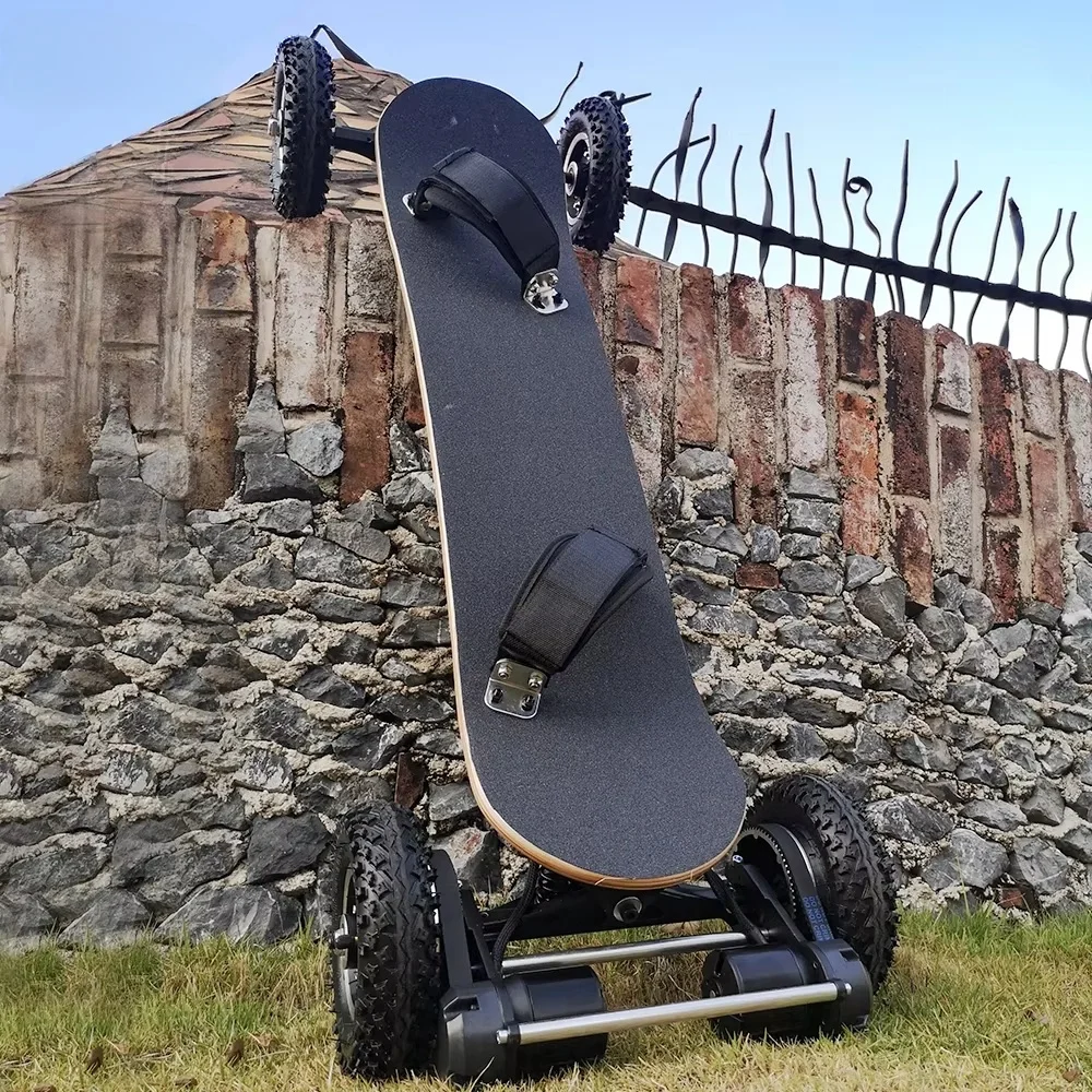 2024 NEW PL High Speed Remote Controller Four Wheel 10 PLY Maple Mountainboard belt drive motor Electric Skateboard