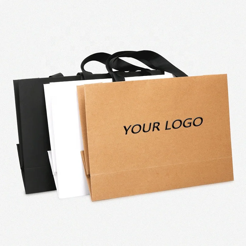 promotional wholesale cheap custom logo luxury paper clothes jewelry garment boutique packaging wedding gift bags for shopping