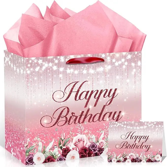 Custom Print Your Own Logo Luxury Shopping Clothing Necklace Bags Jewelry Packaging Small Gift Paper Pouch