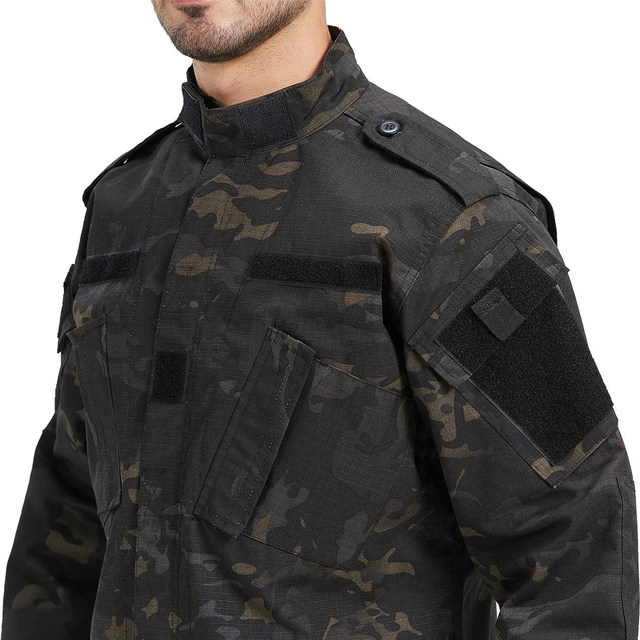 durable tear-resistant Moisture-wicking Forest Camouflage tactical cosplay sports training jacket tactical outdoor uniform