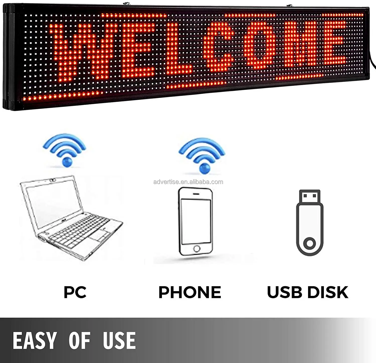 Indoor&Outdoor P10  Red Color Message Board LED sign led scrolling p10 led display