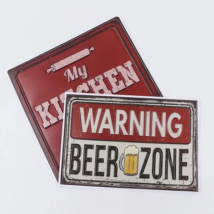 Металлическая настенная вывеска в стиле ретро