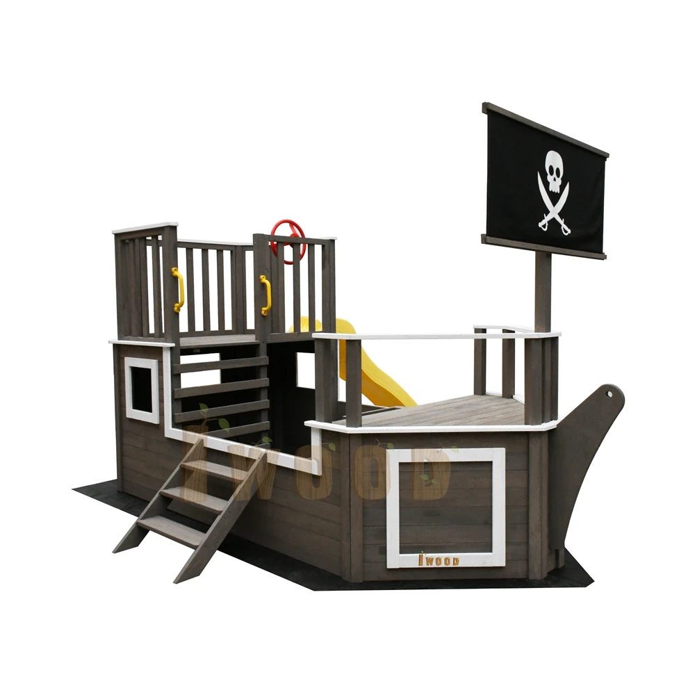 Newest Design Outdoor Wooden Boat Sandbox with Storage for Children