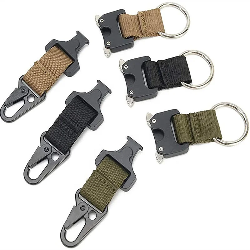 Factory Outdoor Belt Keeper With Carabiner Clip Hook Loop