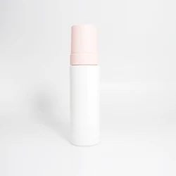 Wholesale Pet Foam Cleanser Bottle 200ml Foam Soap Dispenser Bottle Pump With Pink Cap