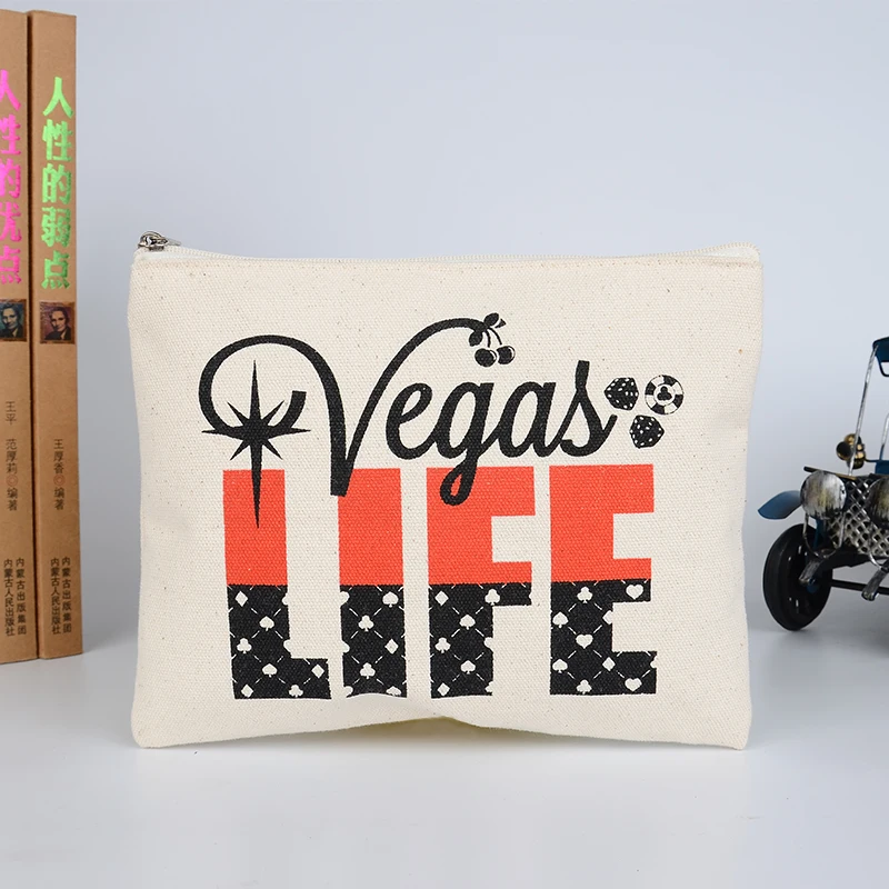 2024 Designer Cosmetic Travel Bags Fashionable PU Canvas Makeup Bags Zipper Logo Print Wholesale Waterproof Cosmetic Bags Women