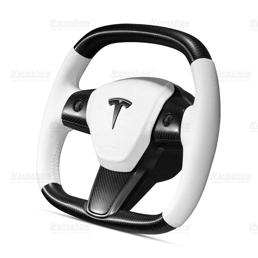 New Design Model 3 Y Cybertruck Steering Wheel For Tesla Model 3/ Model Y Car Steering Wheel Upgrade