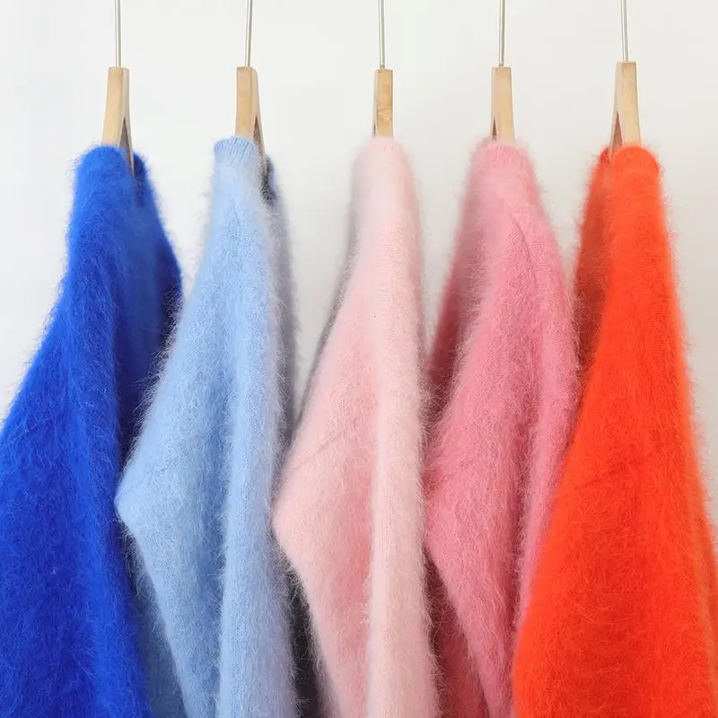  Factory Direct Sales Of Rich Colors Mink Wool Yarn Cashmere For Hand Knitting Non Fading Long