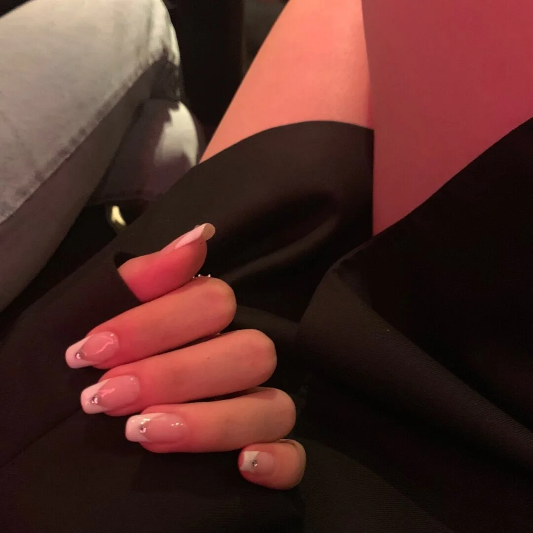 New Arrivals Long custom Coffin Marble Ballerina false acrylic glitter Christmas Holiday nails salon with Rhinestones