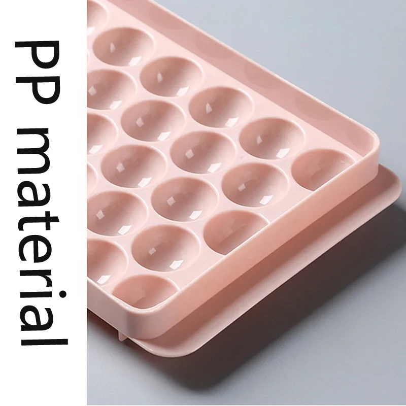 18/33 Grids Sphere Plastic Pebble Ice Tray with Lids Home Bar Party Round Ball Ice Cube Makers Kitchen DIY Ice Cream Mold Tool