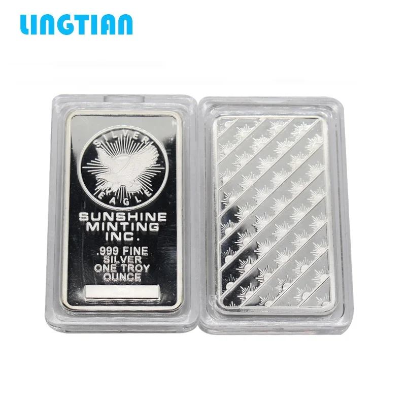Coin collection 1oz 999 fine Silver Bar with Eagle coin IRON CROSS OF SILVER BAR With Different Serial Number