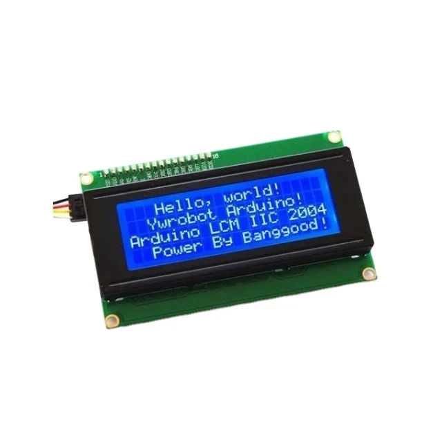 Lonten Electronic Part 5V IIC/I2C 2004 204 20 x 4 Character LCD Display Module Blue Screen For ard Project Interface I2C