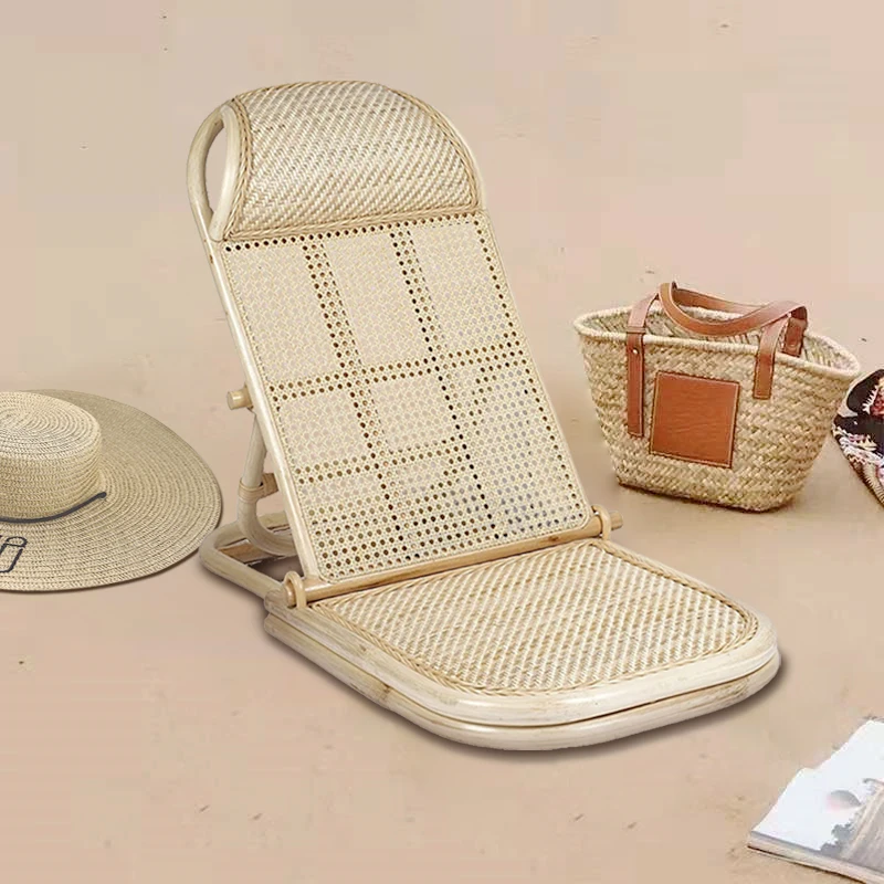 Лидер продаж, уличный портативный складной стул из ротанга, роскошный пляжный стул, стул от солнца на заказ