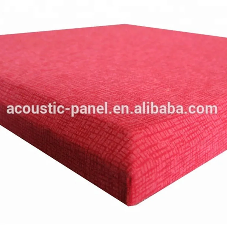 Velvet Sound Absorbing Fabric Covered Wall Panel Fabric Acoustic Panel Cloth Finish Fiberglass Panels For Hotel