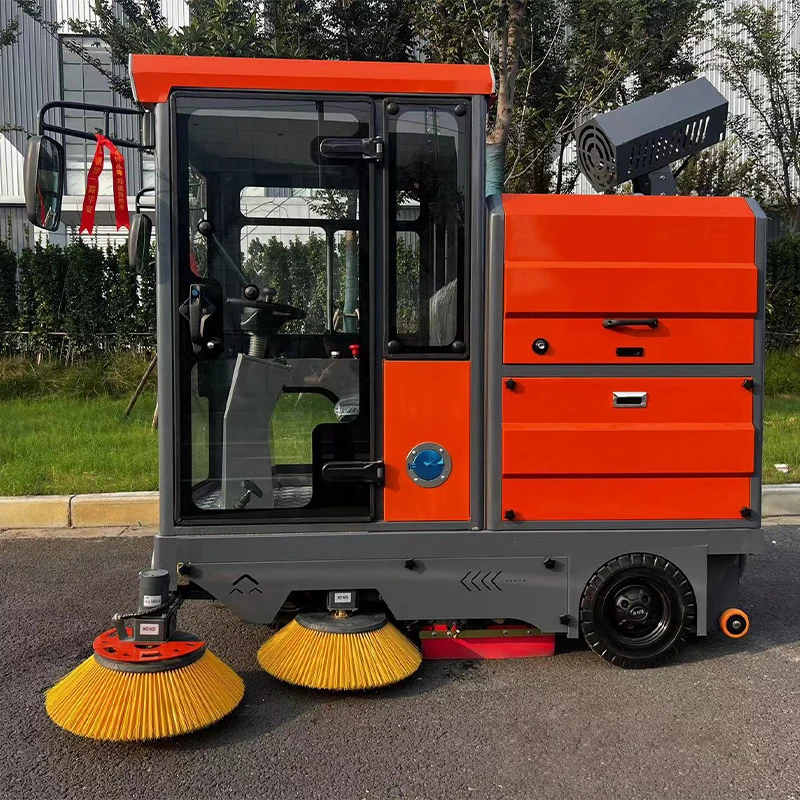 Multi-Function Street Road Avenue Cleaning Machine Truck Four Wheel Sweeper Fully Closed Electric Automatic On Floor Sweeper Car