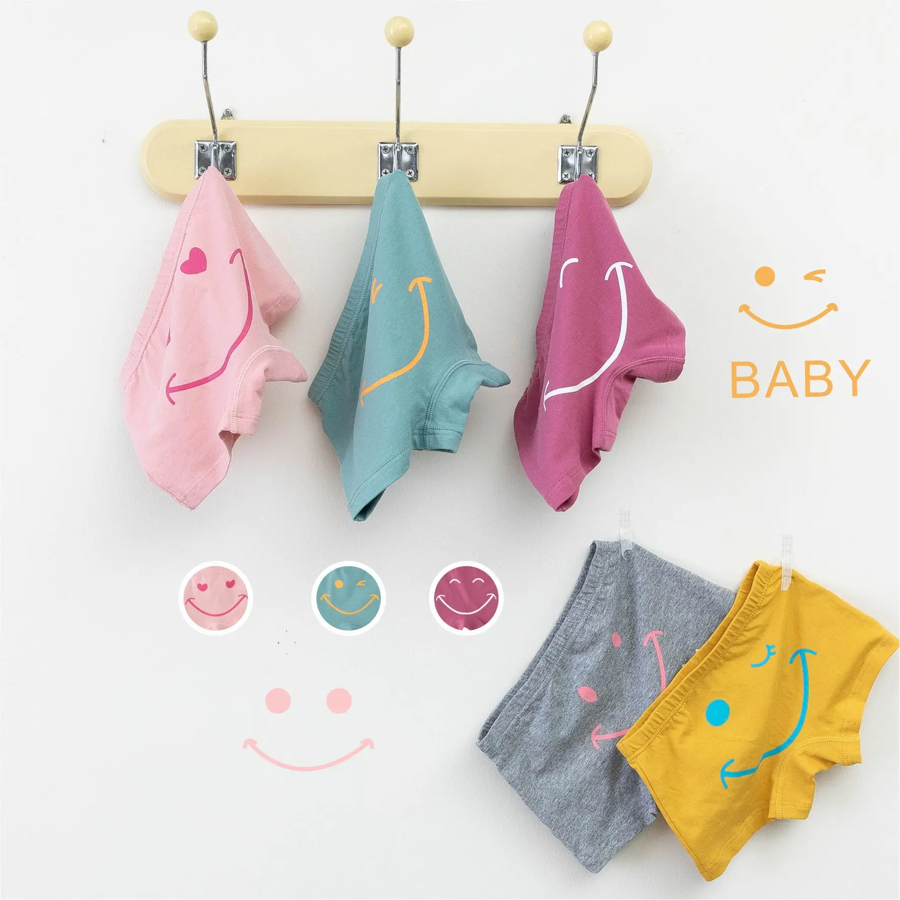 Little Girls Panties Baby Children Clothing Kids Girl Briefs Underwear Lovely smile Panties Cute Kids Girls Panties