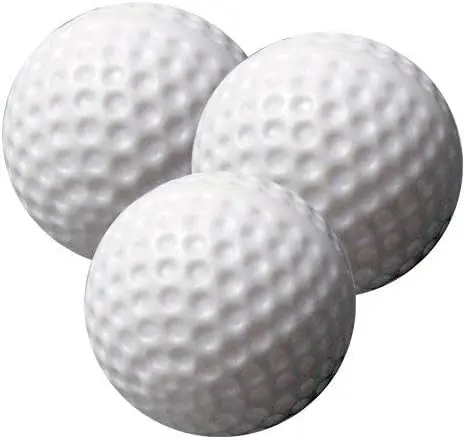 Assorted Colors Practice Golf Balls without Holes,Dimpled Limited Flight Plastic Golf Balls for Indoor and Backyard Fun