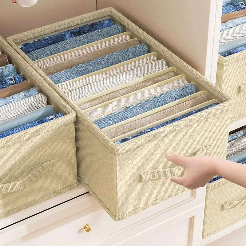 OEM Folded Clothes Wardrobe Organizer Fabric Dress Drawer Closet for Clothing Jeans Sweater Storage Bins Factory