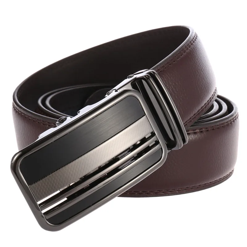 LQbelt Automatic Buckle Belts Genuine Leather Belt For Men OEM Factory Custom Logo Ratchet Belts LQ1909155