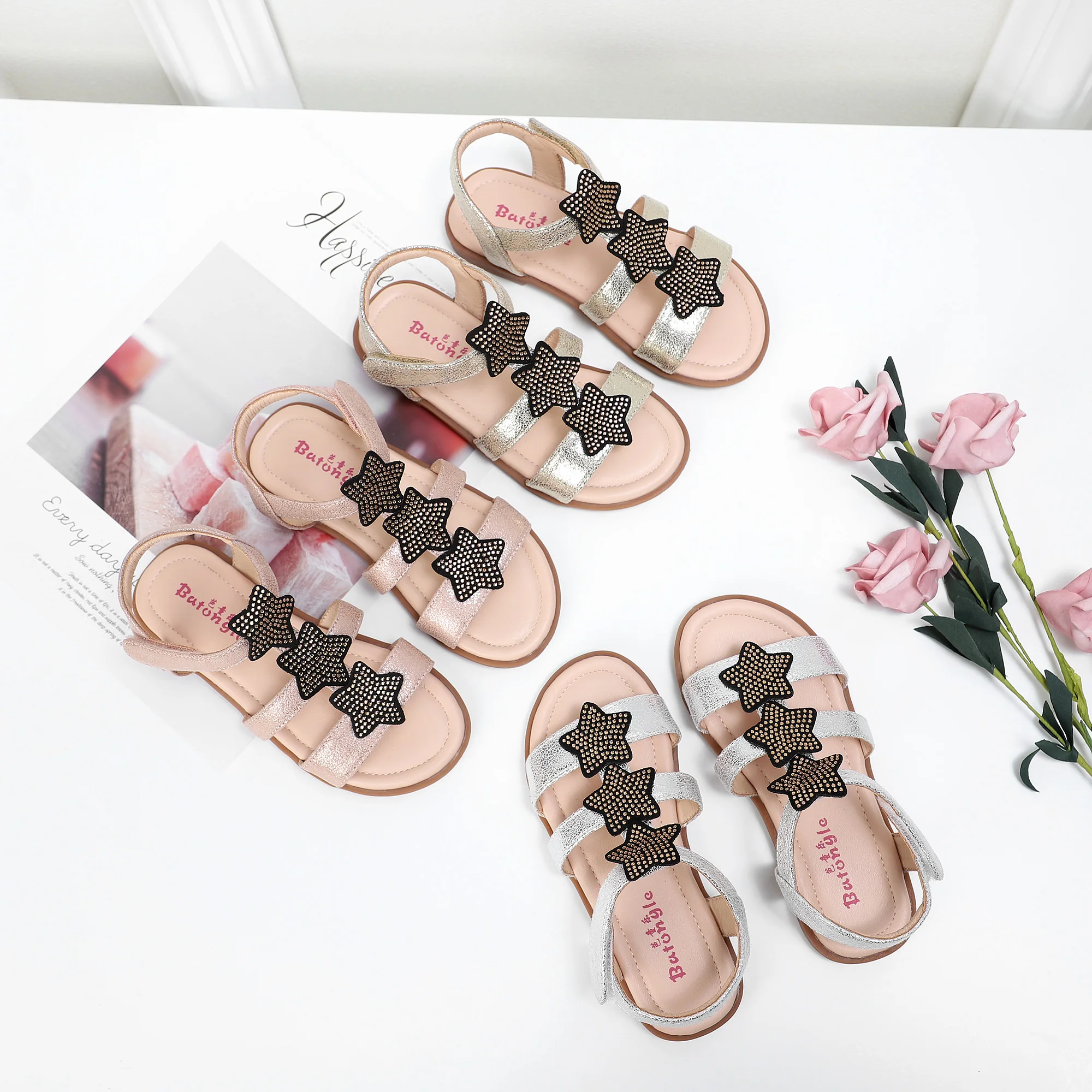 MT268-2 хит продаж стиль, экокожа (полиуретан), Детский жакет из денима для девочки; Детская одежда; Пляжные сандалии; Большие размеры