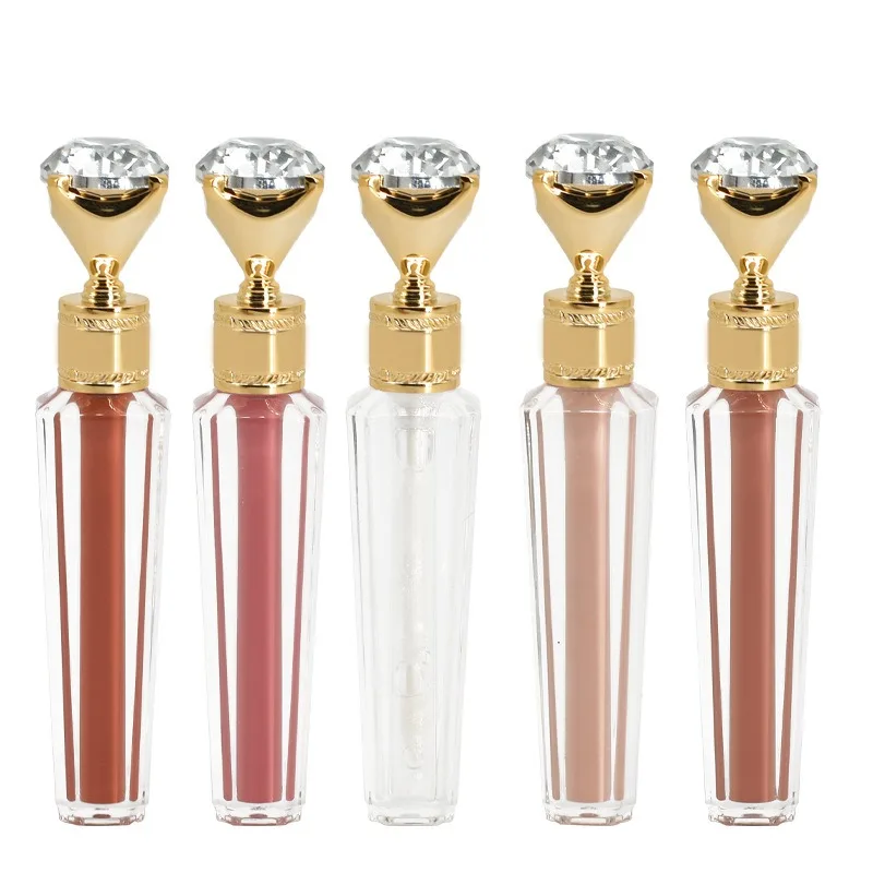 Hot Melason Private Label Wholesale No Logo Luxury Diamond Lipgloss Base Vegan Non Sticky Pigments Packaging Small Order
