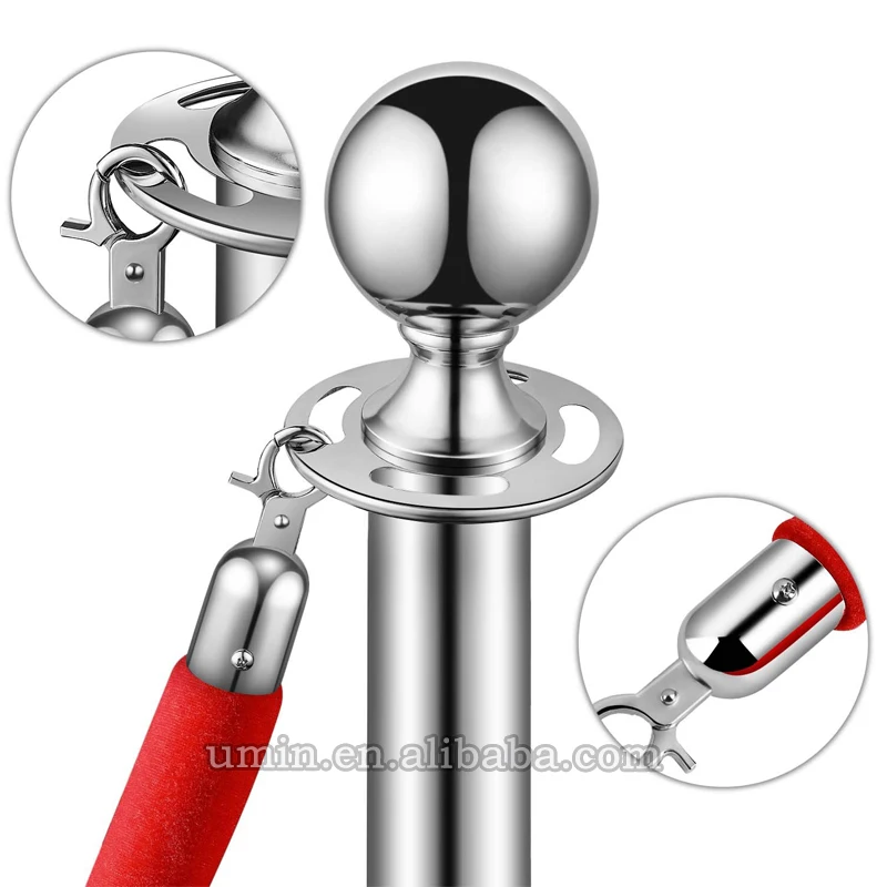 Complete Sets of Crowd Control Stanchion and Red Velvet Cord