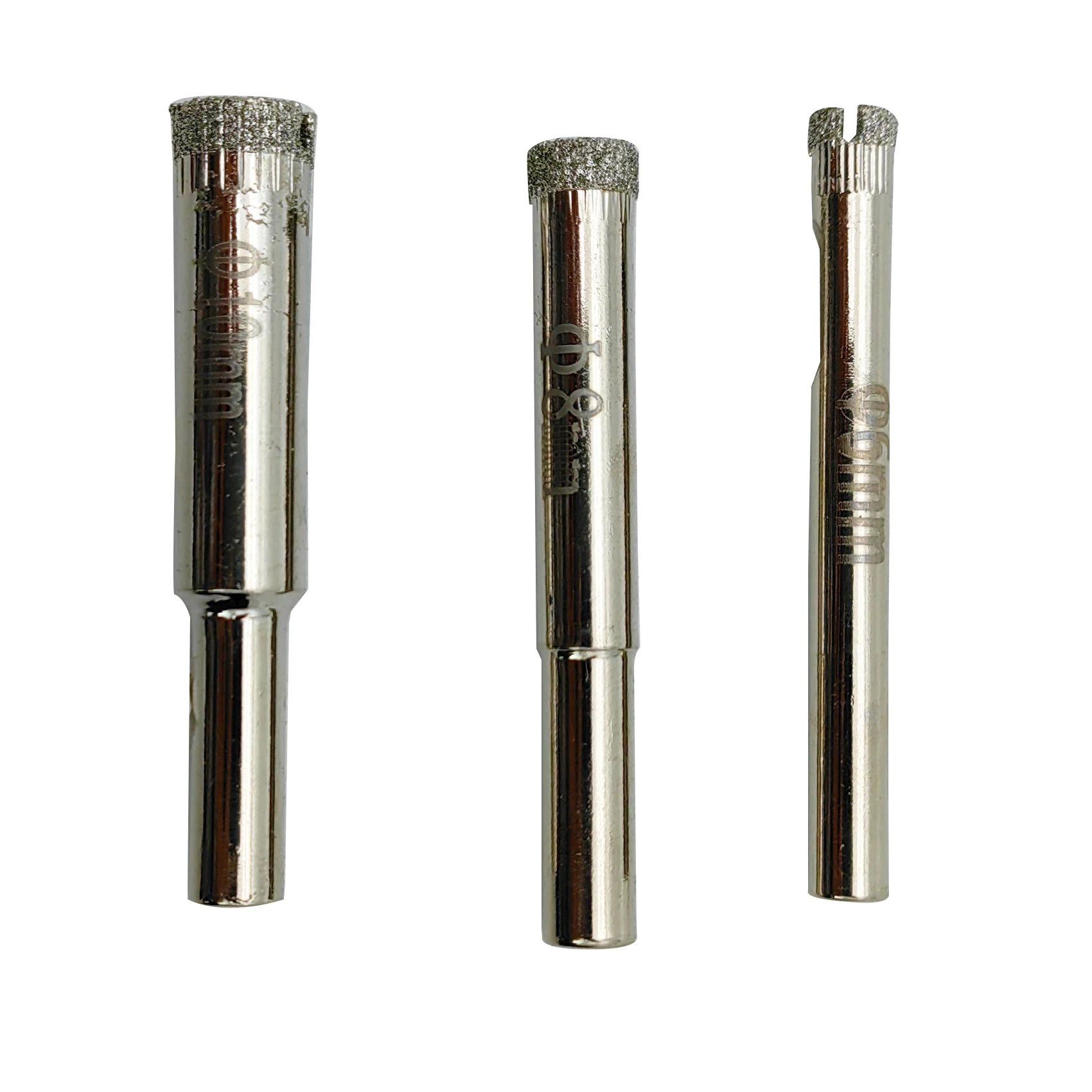 SUGETOOLS 10pcs High Quality M6 - M68 Round Shank Diamond Hole Saw Drill Bit Set for Glass Tile