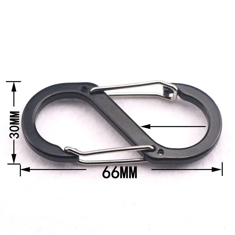 Vendors 8-shaped Snap Hook Mountaineering Safety Hook Spring Buckle Carabiner Aluminum Buckle Metal Climbing Carabiner Hook