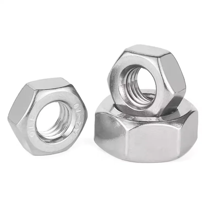Chinese Manufacturer GB ASTM DIN934 Grade 4.8 50mm carbon steel hex nuts M4 M6 M8 stainsteel steel304/316 hex nuts