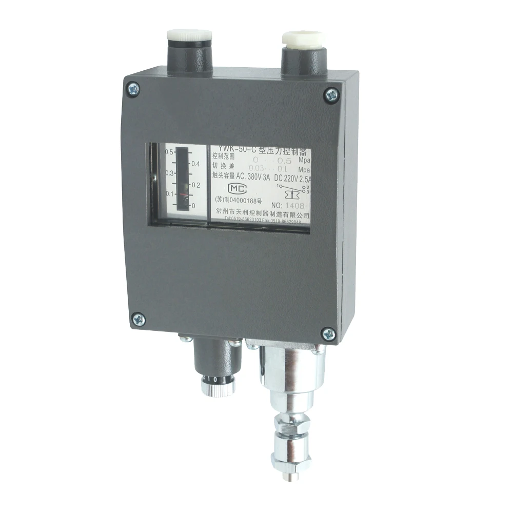 Tianxiang Vessel Pressure Controllers adjustable range from -0.1 to 0  MPa YWK-50-C   Pressure   Switches for gas steam
