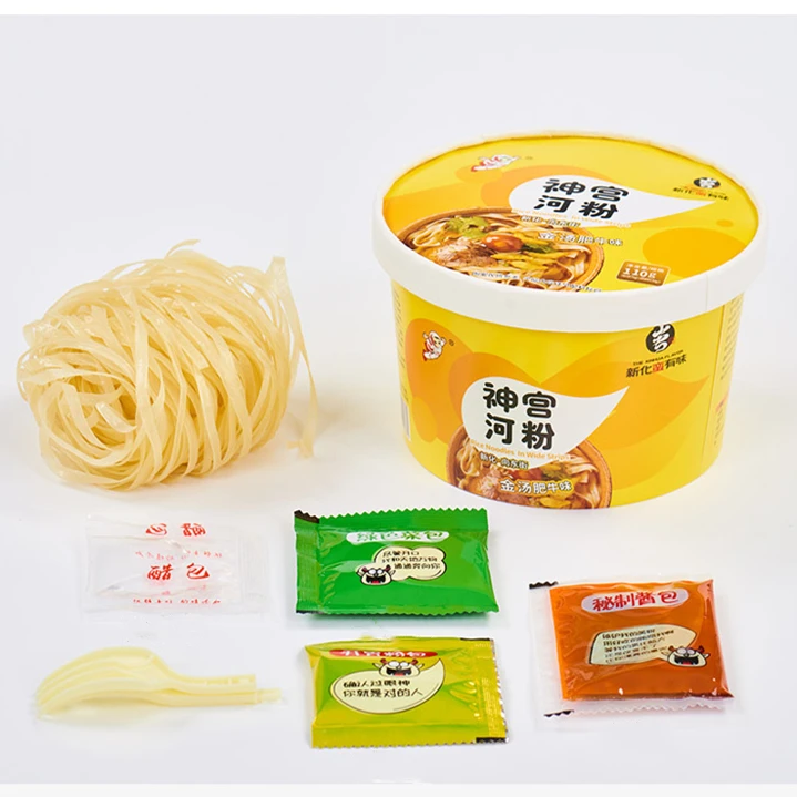 Premium Quality Ramen Noodles Delicious Fast Cooked Malaysia Instant Noodles Bowl Beef Soup with Rice Noodle