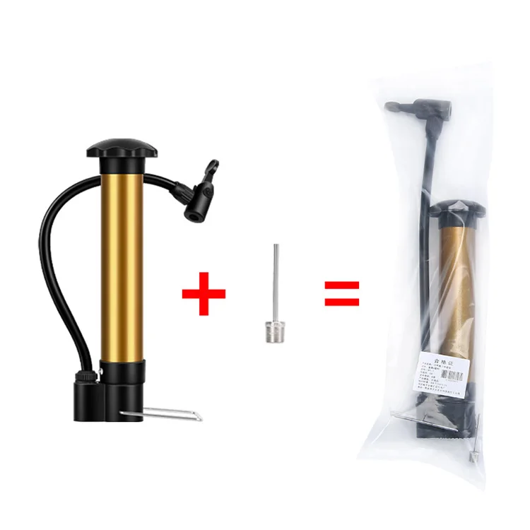 Steel Tube Rubber Basketball Soccer Ball Hand Air Pump Portable Mini Ball Pump